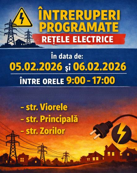 Întreruperi programate – Rețele Electrice