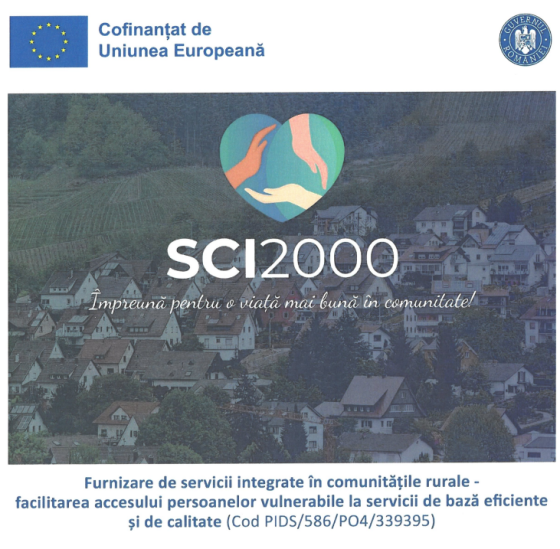 Furnizare de servicii integrate în comunităţile rurale -facilitarea accesului persoanelor vulnerabile la servicii de bază eficienteşi de calitate (Cod PIDS/586/PO4/339395)